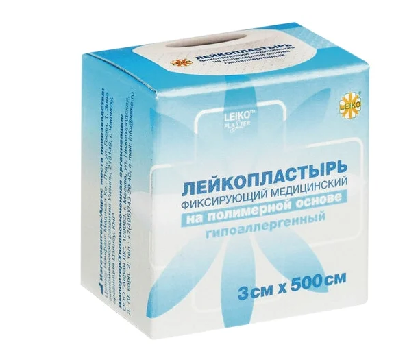 Лейкопластырь полимерная основа 3*500 катушка карт. уп. LEIKO