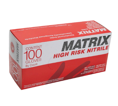 Перчатки нитриловые MATRIX High Risk Nitrile S (50 пар)