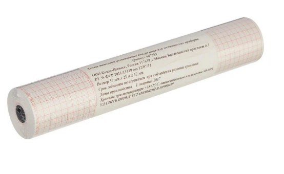 Лента диаграмная бумажная с тепловой записью в рул. 57мм*23мх*12мм нар.